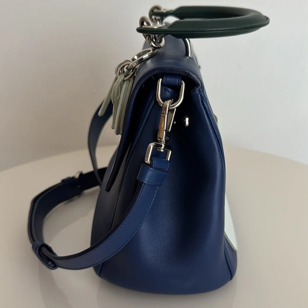 ❌SOLD❌Christian Dior Multicolor Leather Flap Top Handle Bag with Crossbody Strap - Picture 5 of 16